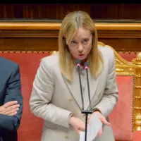 Georgia Meloni, présidente du Conseil des ministres italien, le 17 décembre devant le Parlement italien.