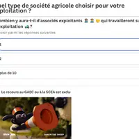 Image de la première question d'un quiz sur les sociétés agricoles