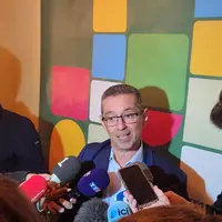 Jérôme Desprey interrogé après la conférence de presse le 13 janvier 2025 à Paris