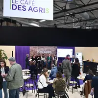 La zone d'échange "Café des agris" lors du Sia'Pro 2025.