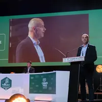 Arnaud Rousseau, président de la FNSEA, s'exprimant au congrès de la FNSEA à Dunkerque le 27 mars 2024
