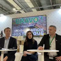 Franck Sander, vice-président de la FNSEA et du Copa-Cogeca, Elli Tsiforou, secrétaire générale du Copa-Cogeca et Yannick Fialip, membre du bureau de
