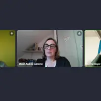 Trois femmes intervenant lors d'un wébinaire