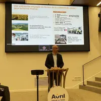 Arnaud Rousseau, président du groupe Avril, en conférence de presse ce 15 avril à Paris.