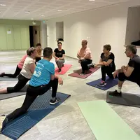 Un groupe du programme Agrisport, en séance d'activité sportive adaptée en Franche-Comté.