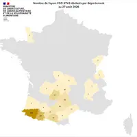 Carte des foyers de la FCO 3