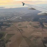 Champs grillés d’Ile-de-France vu du ciel