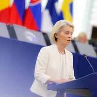 La présidente de la Commission européenne Ursula von der Leyen le 16 septembre devant le Parlement européen.