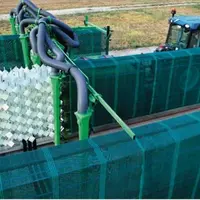 Le banc d’essai EvaSprayViti est un support artificiel similaire au développement d’une vigne palissée.