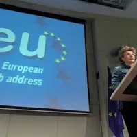 Europe et Internet. (A la tribune : Viviane Reding).
