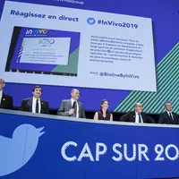 Frédéric Noyère (à gauche), DG d'InVivo Wine, a réaffirmé l'ambition du groupe de "devenir un acteur majeur de la commercialisation du vin à l'interna