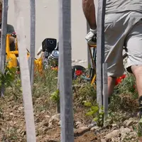 L'entreprise Alatache rend possible le travail du sol sur des parcelles inaccessibles aux machines grâce au treuil. © X. Delbecque