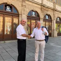 Jean-Luc Heimburger (à droite), président de la CCI Alsace Eurométropole et Francis Backert (à gauche), président du Syndicat des vignerons indépendan