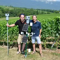 En Suisse, les travaux de recherche sur la détection de spores ont débuté par une rencontre entre un vigneron et des chercheurs en aérosol de l'univer