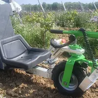 Conçu pour les pentes jusqu'à 10 %, le siège de taille électrique Flex-Viti 300 de Constructions Humeau s'appuie sur trois roues, dont deux animées pa