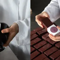 La recette de savon intégrant du marc de raisins des vignes du château Meyney se décline en version liquide ou solide.