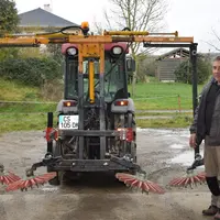 Olivier Lecomte, vigneron au Château de Passavant dans le Maine-et-Loire estime que le gros avantage des roues Kress est sa vitesse de travail, autour