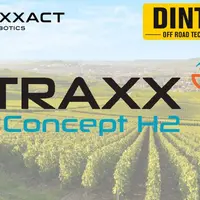 Au Vinitech Sifel, Exxact Robotics présente un concept de tracteur enjambeur fonctionnant à l'hydrogène.