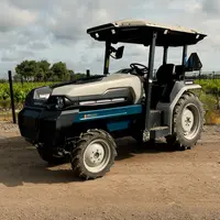 Monarch Tractor a dévoilé son tracteur électrique et autonome lors du DémoBio de Gironde, le 20 juillet 2023.