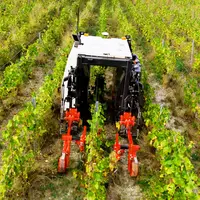 Le robot YV01 de Yanmar peut recevoir un relevage arrière pour ateler des outils de travail du sol sur le rang ou dans l'interrang.