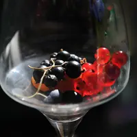 Arômes des vins. Arôme de fruits rouges. Cassis et groseille. Note végétale. Senteur. Parfum. Transparence du verre. Reflet. Eclat. Alimentation. Alim