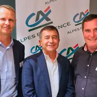 Jérôme Lebon, directeur général adjoint du Crédit Agricole Alpes Provence, Franck Alexandre, président du conseil d’administration du Crédit Agricole