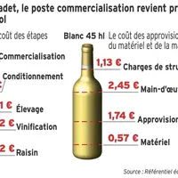 ventilation des coûts de production d'une bouteille de muscadet