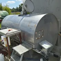 <em class="placeholder">Le tank à lait récupéré par Laurent Rousseau fait office de mélangeur pour les bouillies phyto.</em>