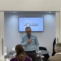 Philippe Pellaton lors de la conférence de presse Inter Rhône à Wine Paris