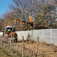 Sécateur Noremat monté sur bras d'épareuse