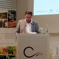 Joël Boueilh, président des Vignerons coopérateurs, intervient lors du congrès de son organisation, le 3 juillet 2025.