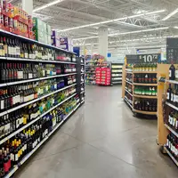 Un rayon de vin aux États-Unis.
