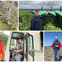 intercep, toile de protection, mini-pelle, vigneron