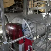 Pressoirs pneumatiques grosse capacité : 320, 450 et 480 hl, à la cave coopérative de Tutiac en Gironde. Bucher Vaslin Xpert,