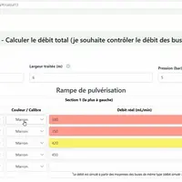 Capture d'écran du site Mon Réglage Pulvé