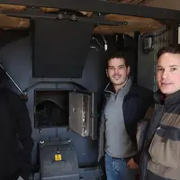 Tristan Poincloux a choisi l'entreprise morbihannaise Energy& + qui conçoit et réalise des chaufferies industielles (à gauche le président Adrien Hall