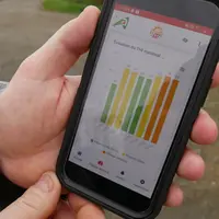 Par un code couleur vert, orange ou rouge, l’appli Climatbat informe du risque de stress thermique sur une semaine.