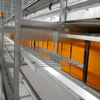 Volière Big Dutchman pour poules pondeuses accès aux nids