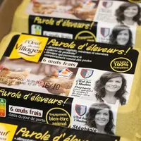 <em class="placeholder">95 références sont proposées, sous les marques L’Œuf de nos villages, L’Œuf des 2 Moulins et sous MDD.</em>
