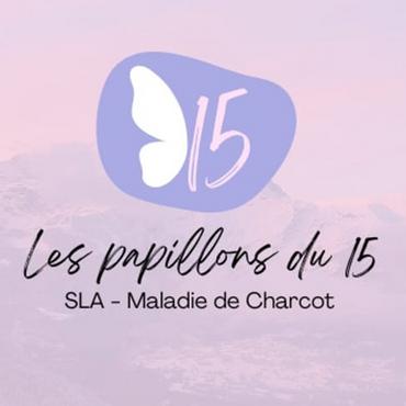 Logo des Papillons du 15, association en faveur de la recherche contre la maladie de Charcot