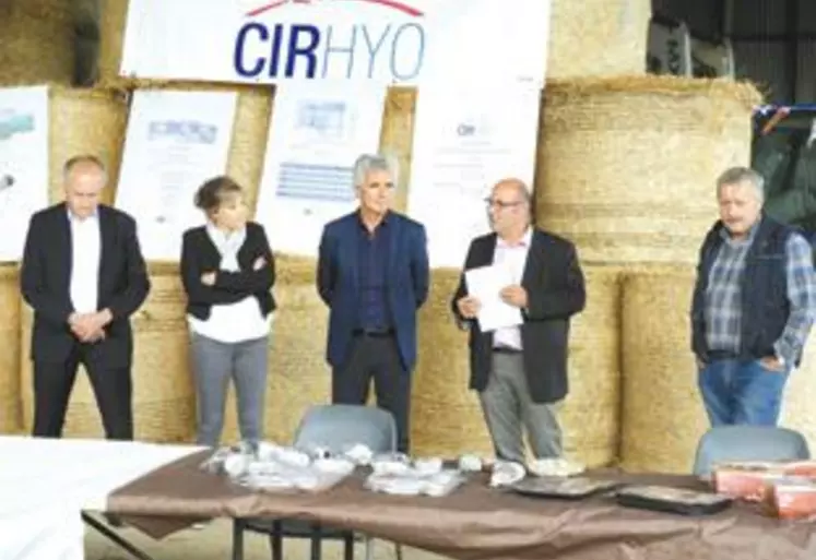Patrick Escure, Caroline Bevillard, Jean-Pierre Taite, Francis Le Bas (Président de Cirhyo et de l’Urpal) et Gilles Brugère.