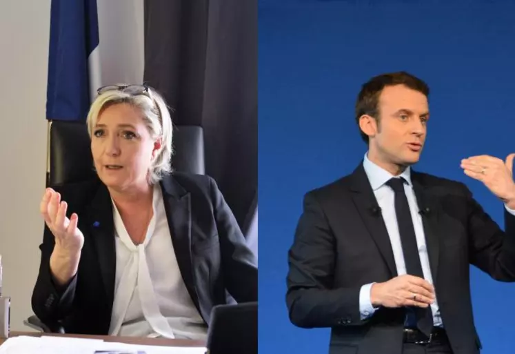 Marine Le Pen et Emmanuel Macron