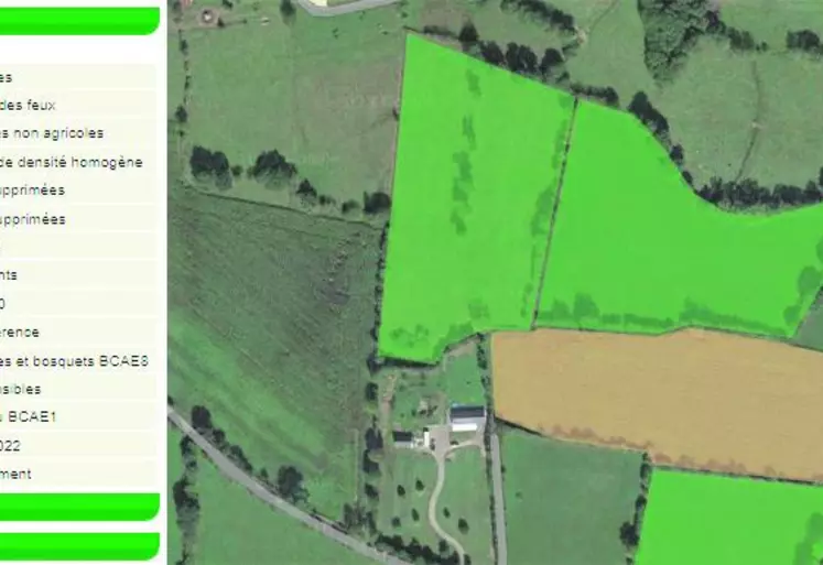 Les parcelles apparaisse désormais en vert, orange ou rouge selon leur statut.