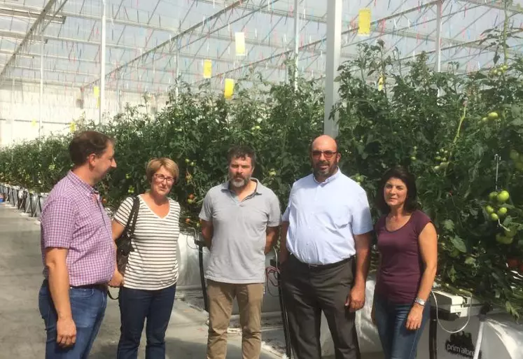 Rencontre et démonstration chez Nathalie Binda, productrice de tomates à Andiran (47).