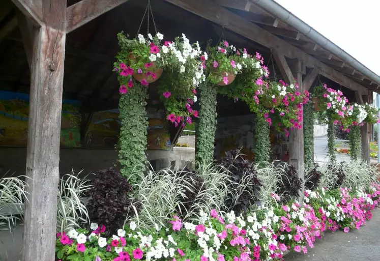 Lavoir municipal de Chéniers, commune labellisée 1 fleur.