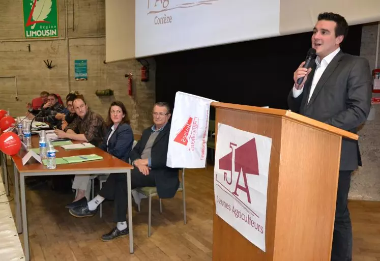 François Thabuis est intervenu au lycée agricole de Tulle-Naves (19) à l’occasion de sa venue à l’assemblée départementale des JA.