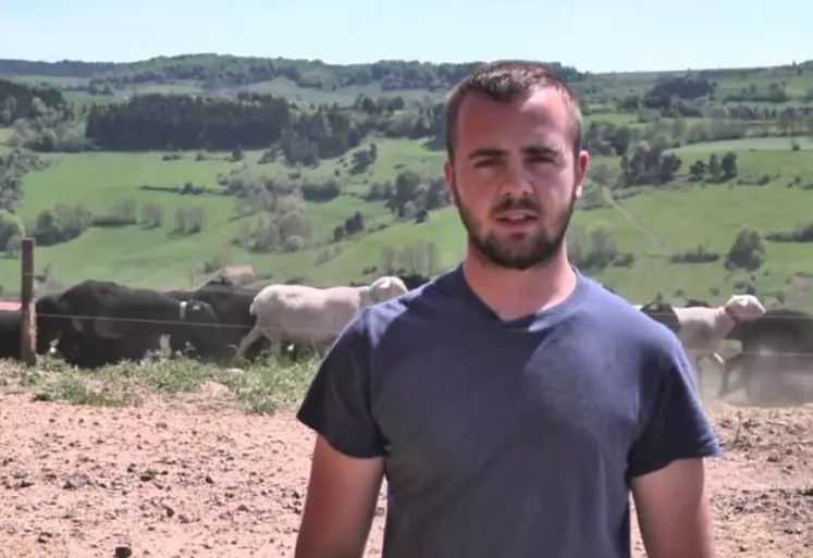 Jérémy Masson, éleveur ovin et président de l'association des producteurs Agneau Noir du Velay