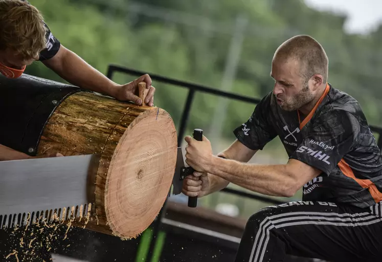 Championnat de France de bûcheronnage au Puy-en-Velay