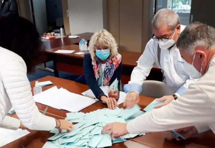 Pas de grosses surprise au moment du dépouillement : Bernard Delcros est élu dès le premier tour. Le second permettra de valider la victoire de Stéphane Sautarel.