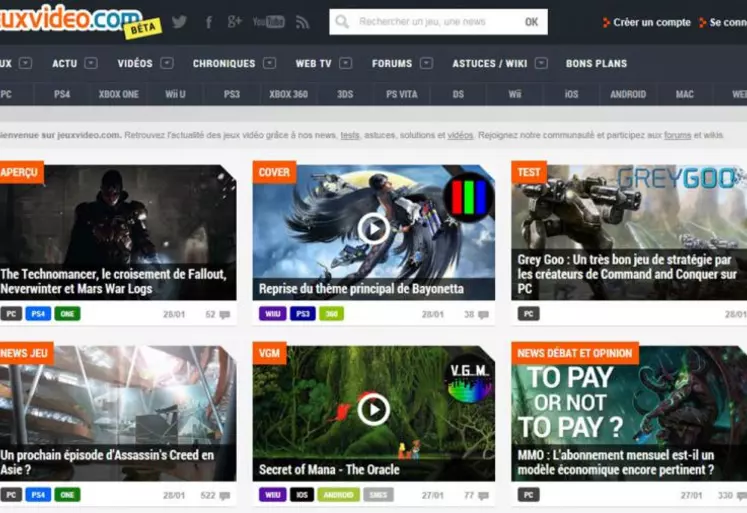 Jeuxvideo.com est dans sa spécialité le site francophone le plus consulté au monde.